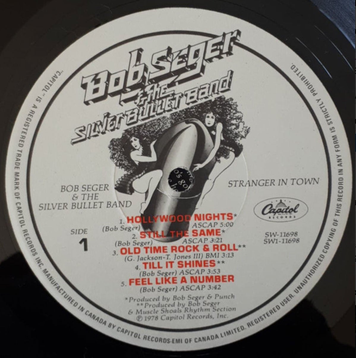 Bob Seger and the Silver Bullet Band - Stranger In Town - 1978 with Poster!