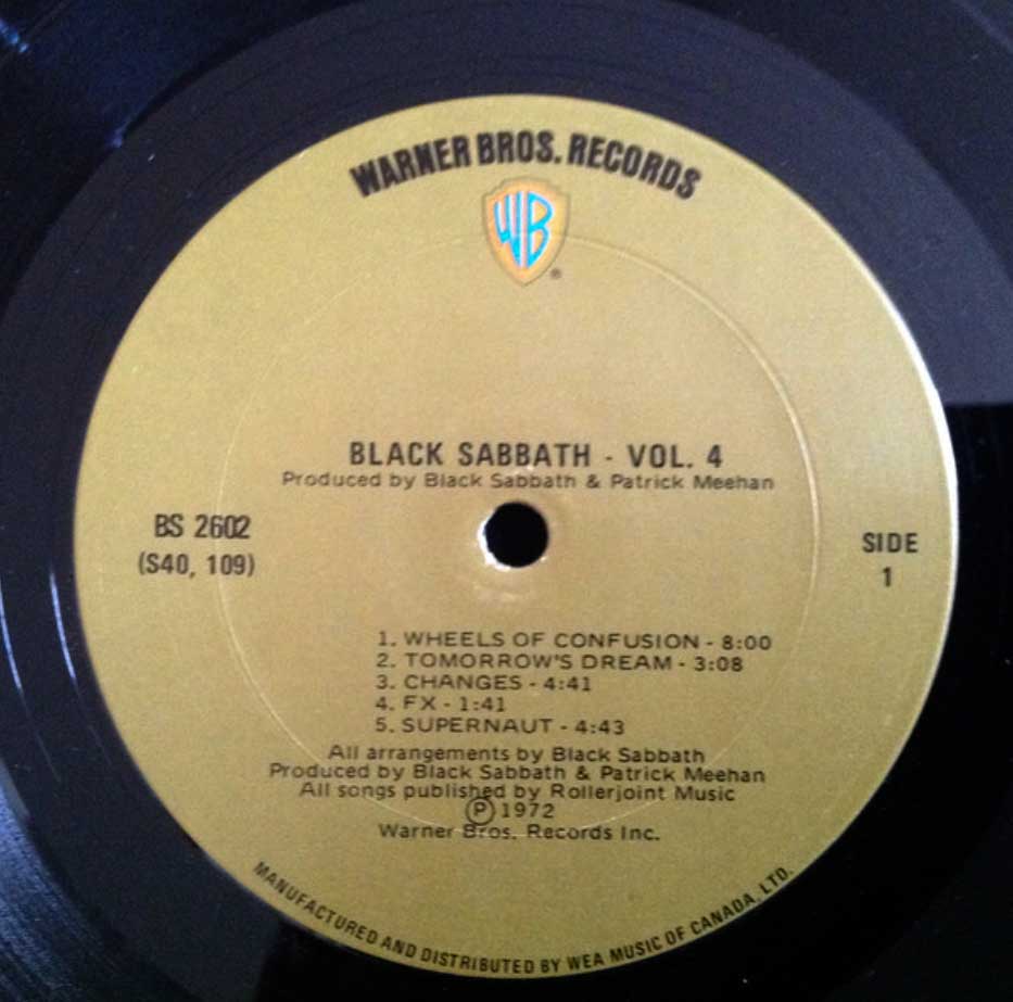 Black Sabbath - Black Sabbath Vol 4 - 1972 VinylPursuit.com