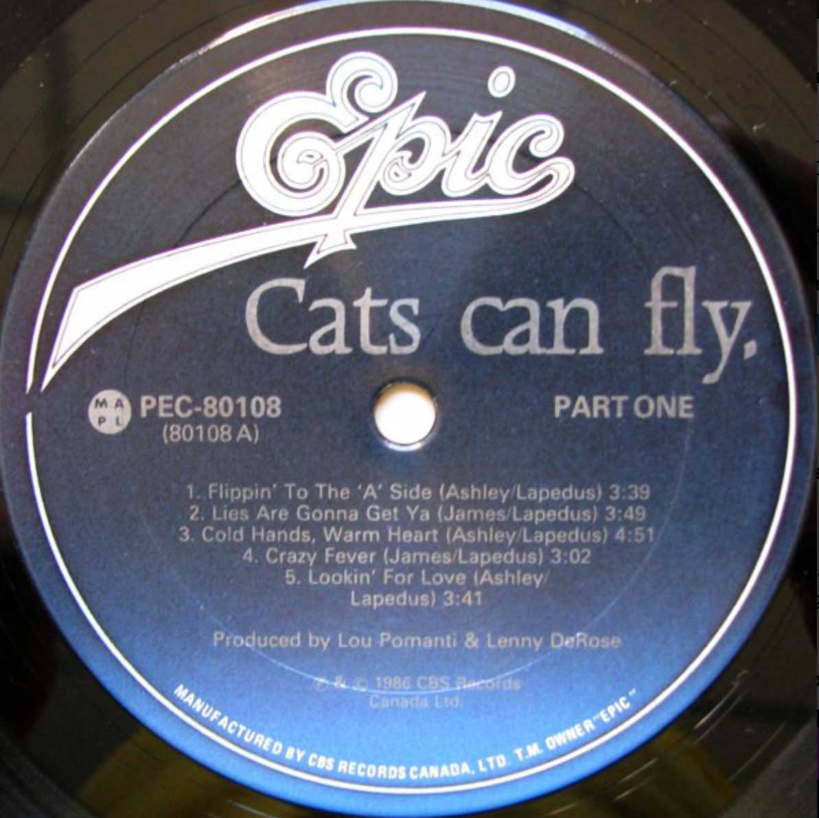 Cats Can Fly ‎– Cats Can Fly - 1986