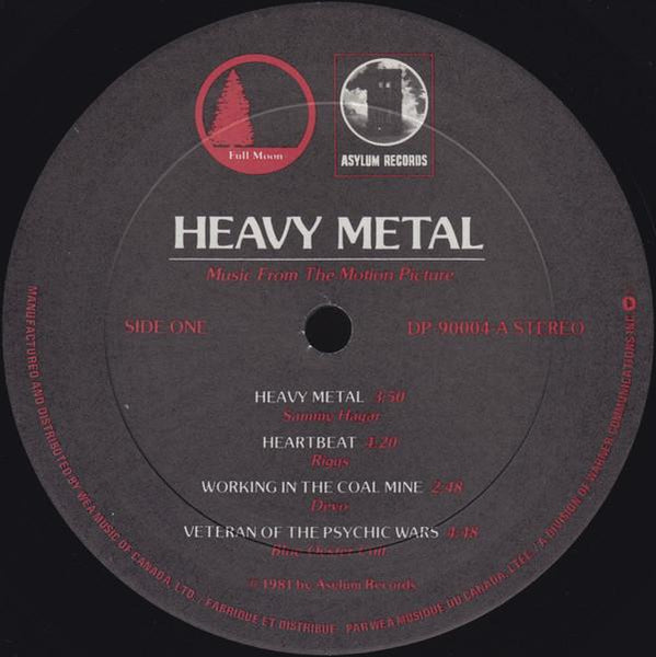 Heavy Metal - Music From The Motion Picture - 1981 – Vinyl Pursuit Inc