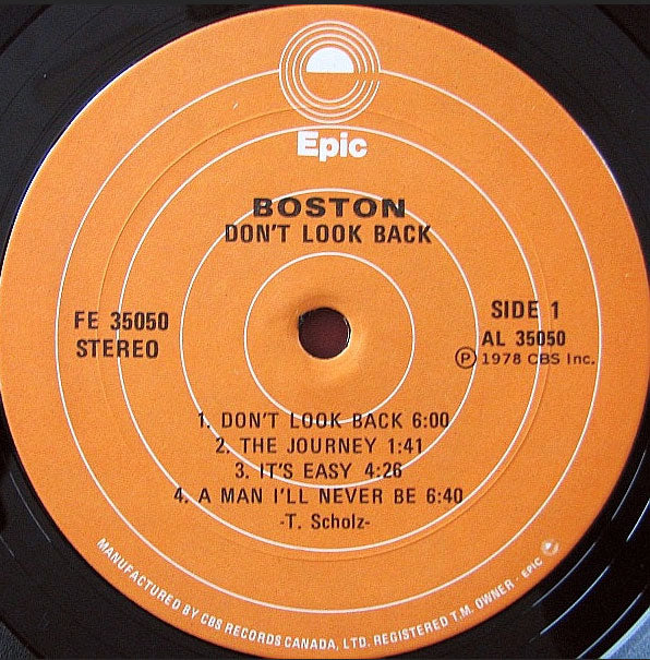 Boston - Don't Look Back - 1978 Pressing!