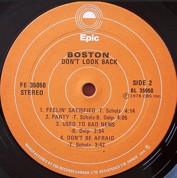 Boston - Don't Look Back - 1978 Pressing!
