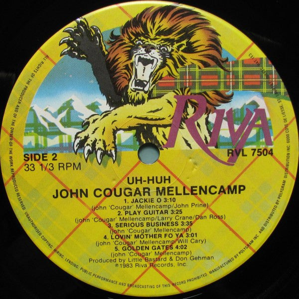 John Cougar Mellencamp – Uh-Huh - 1983 Original!