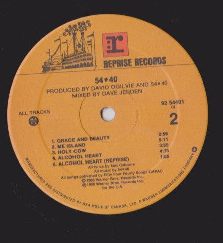 54-40 – 5440 - Original Pressing! VinylPursuit.com