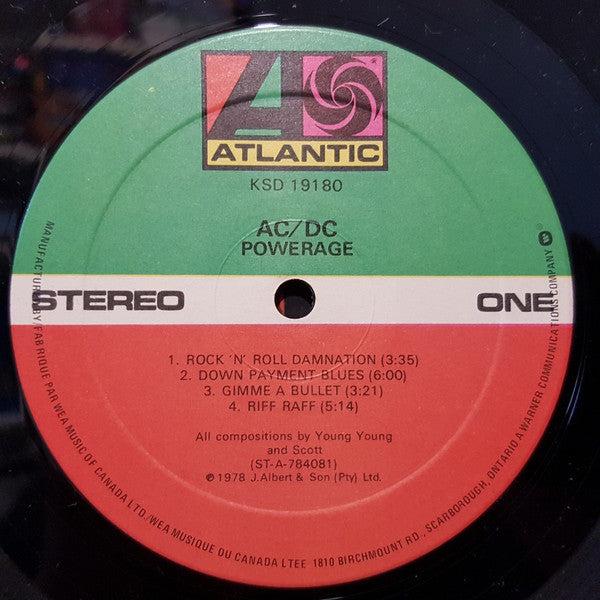 AC/DC – Powerage – Vinyl Pursuit Inc