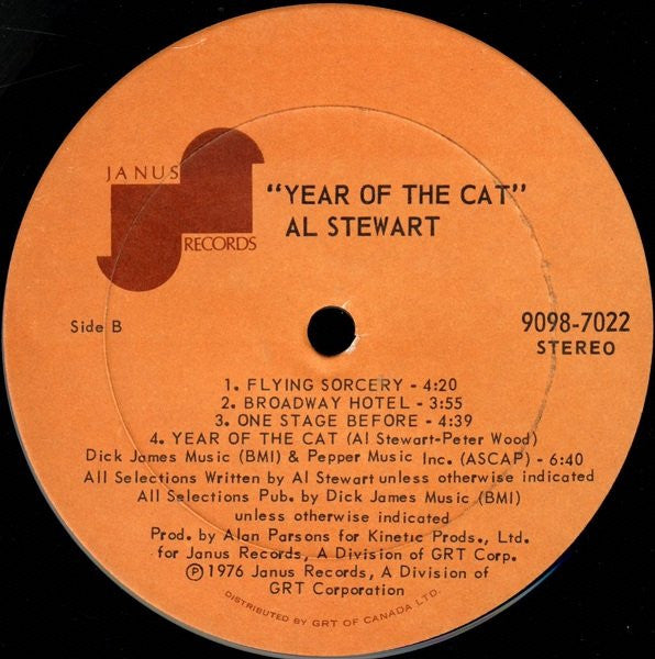 DAILY DEAL! Al Stewart – Year Of The Cat - 1976 Original