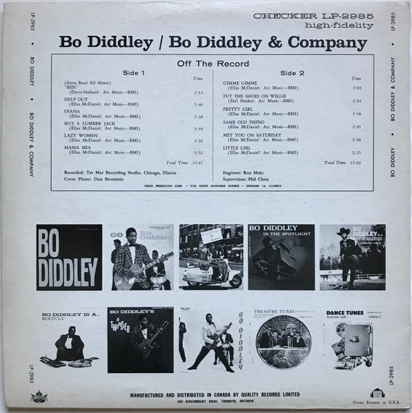 Bo Diddley – Bo Diddley and Company - 1962 MONO Pressing, Rare