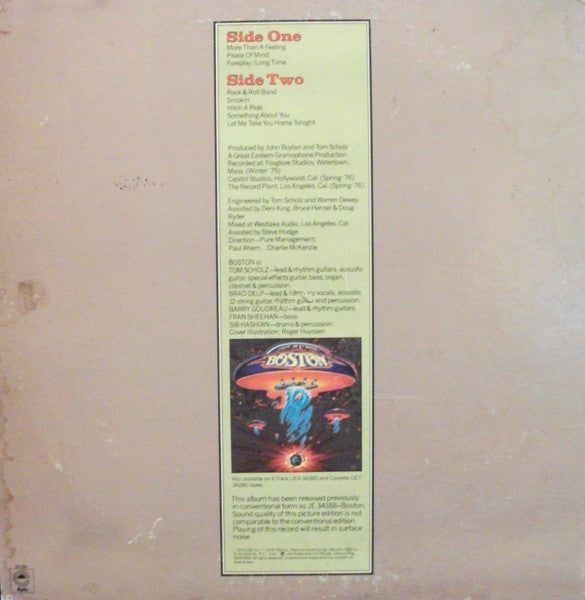 Boston – Boston - 1976 US Picture Disc! VinylPursuit.com