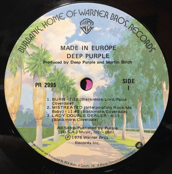 Deep Purple ‎–  Made In Europe