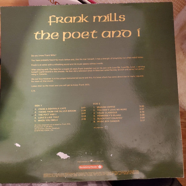 Frank Mills ‎– The Poet And I - 1974