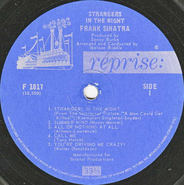Frank Sinatra ‎– Strangers In The Night - 1966 MONO Pressing