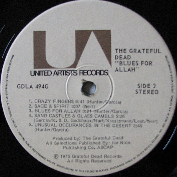 Grateful Dead – Blues For Allah - 1975 Pressing