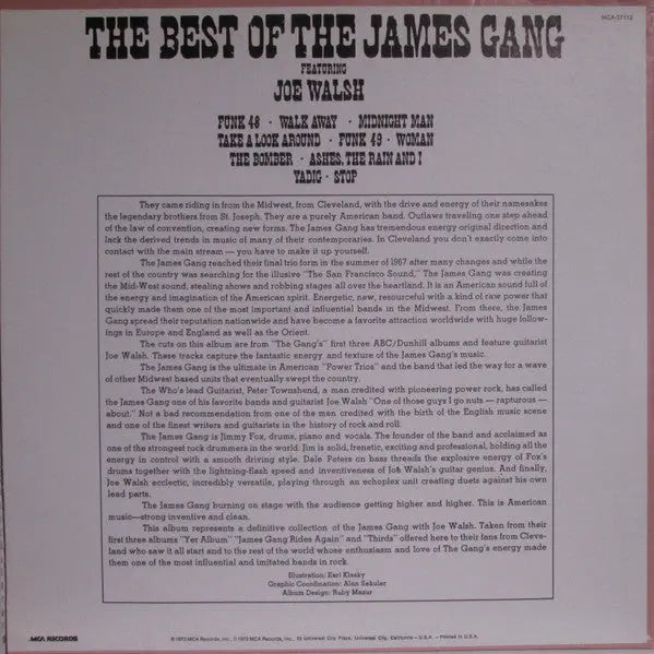 James Gang – The Best Of The James Gang Featuring Joe Walsh - US Pressing VinylPursuit.com