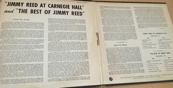 Jimmy Reed ‎– Jimmy Reed At Carnegie Hall / The Best Of Jimmy Reed - 1964, Rare