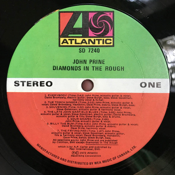 John Prine – Diamonds In The Rough - 1972 Original!
