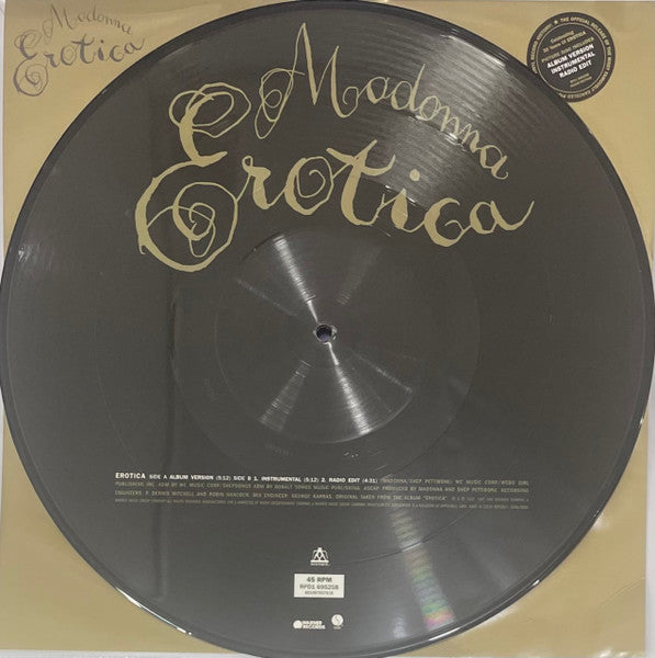 Madonna – Erotica - Limited Edition Picture Disc, Sealed!