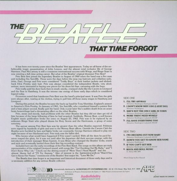 Pete Best Band ‎– The Beatle That Time Forgot - 1982 SEALED!