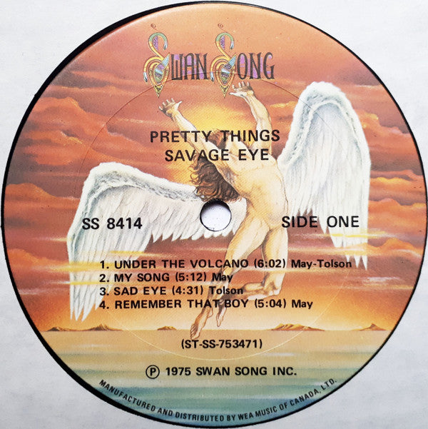 Pretty Things ‎– Savage Eye - 1975 Pressing