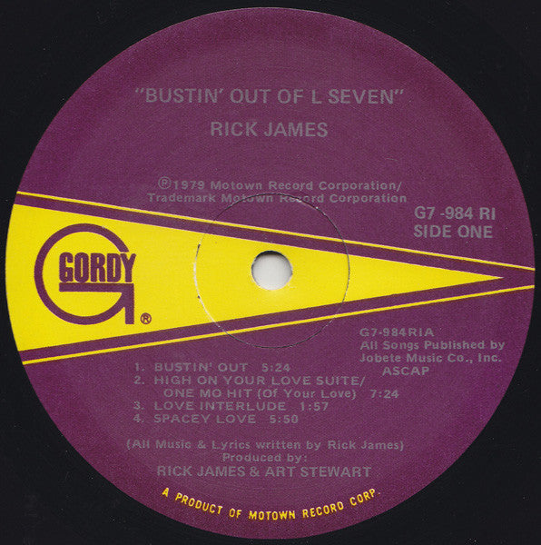 Rick James – Bustin' Out Of L Seven - 1978 Rare US Pressing SEALED!