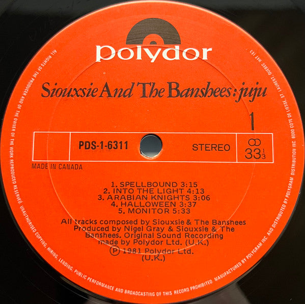 Siouxsie and The Banshees - Juju - 1981 Original, Rare!