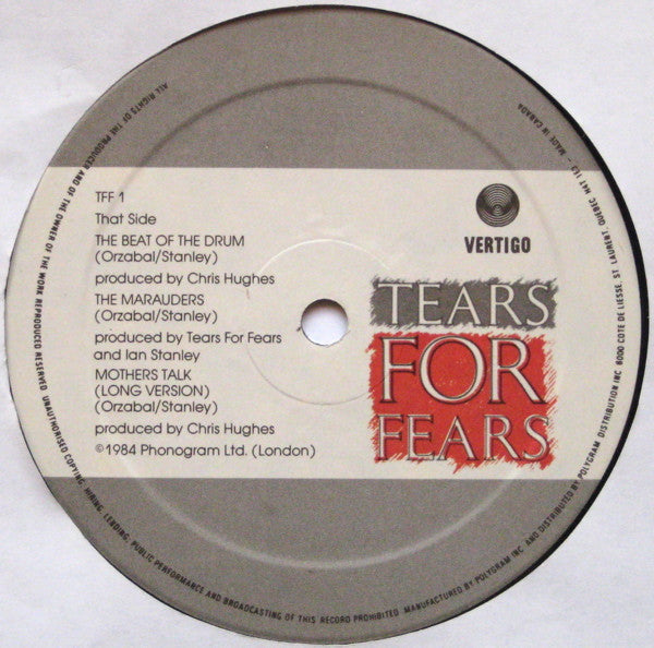 Tears For Fears – Mothers Talk - 1984 Limited Edition