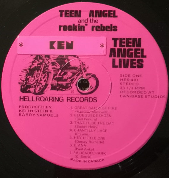 Teen Angel And The Rockin' Rebels – Teen Angel Lives - 1973 Pressing