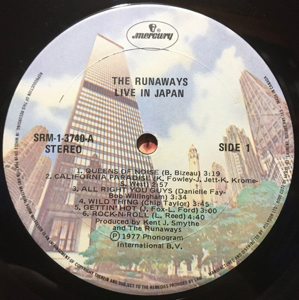 The Runaways – Live In Japan - Original 1977 Pressing!