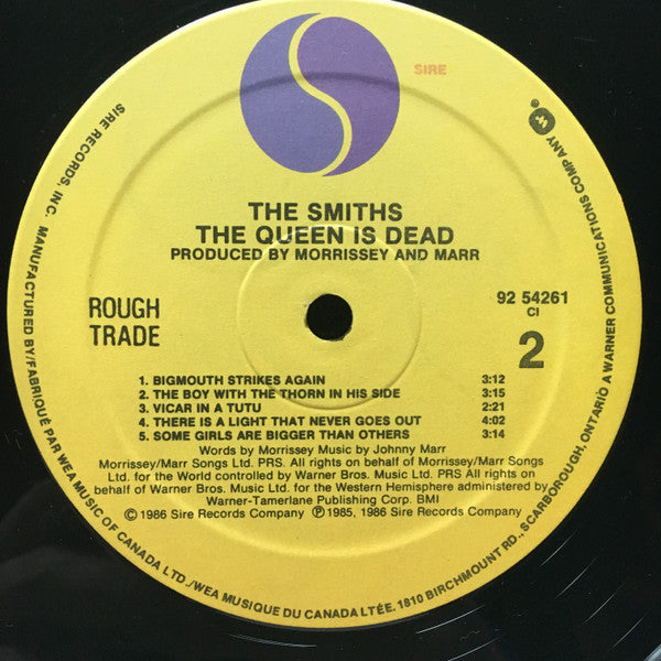 The Smiths The Queen Is Dead 1986 Original! Vinyl Pursuit Inc