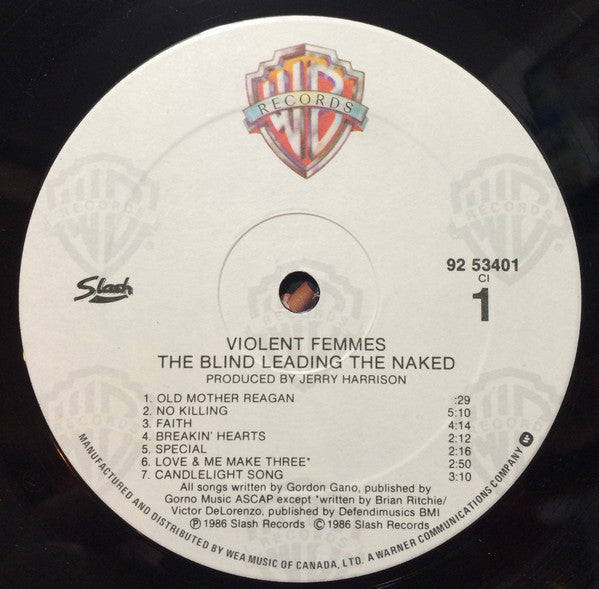 Violent Femmes – The Blind Leading The Naked - 1986 Pressing VinylPursuit.com