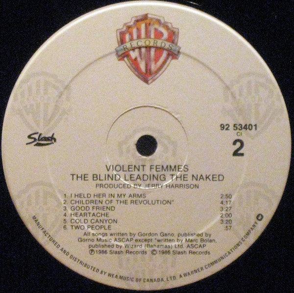 Violent Femmes – The Blind Leading The Naked - 1986 Pressing VinylPursuit.com