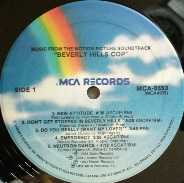 Beverly Hills Cop - Motion Picture Soundtrack - 1984!