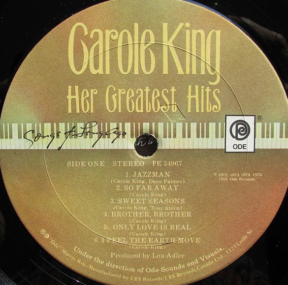 Carole King – Her Greatest Hits - 1978!