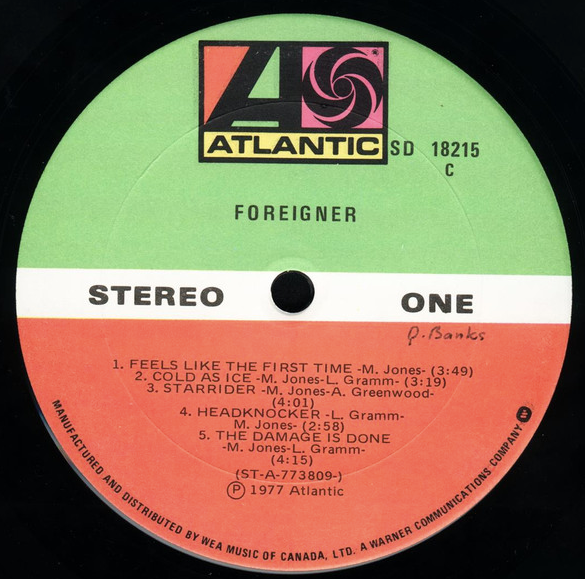 Foreigner – Foreigner - 1977 Original!