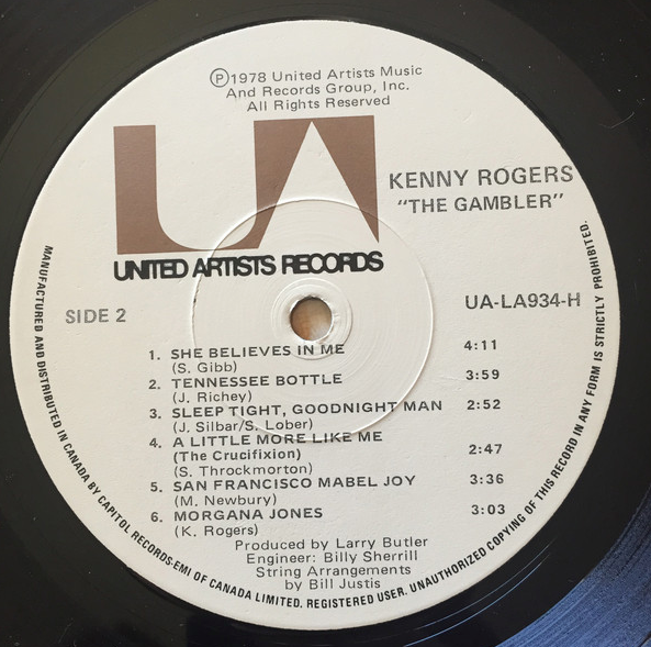 Kenny Rogers – The Gambler - 1978 with Poster