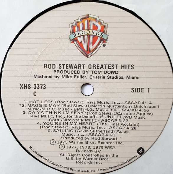 Rod Stewart – Greatest Hits - 1979 Original