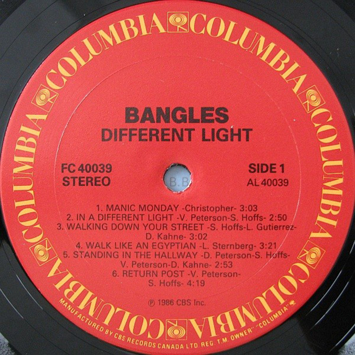 Bangles ‎– Different Light - 1989 Original!