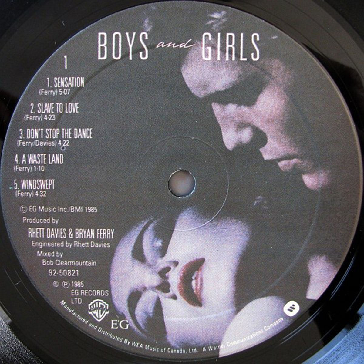 Bryan Ferry ‎– Boys And Girls - 1985 Pressing