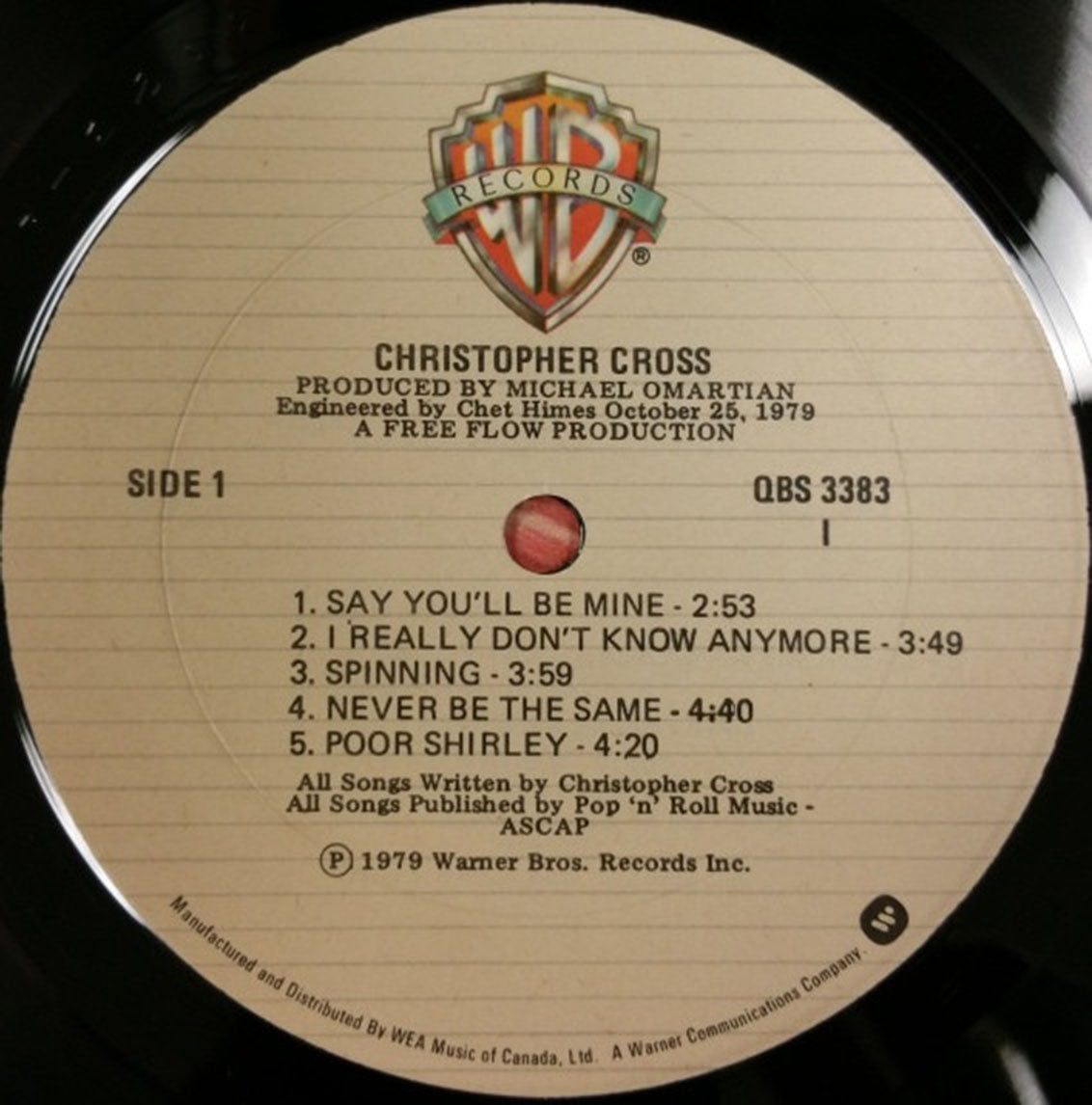 Christopher Cross ‎– Christopher Cross - 1979