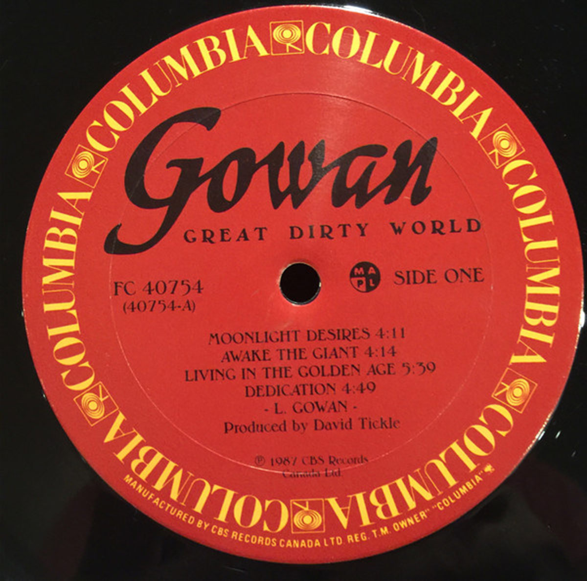 Gowan ‎– Great Dirty World