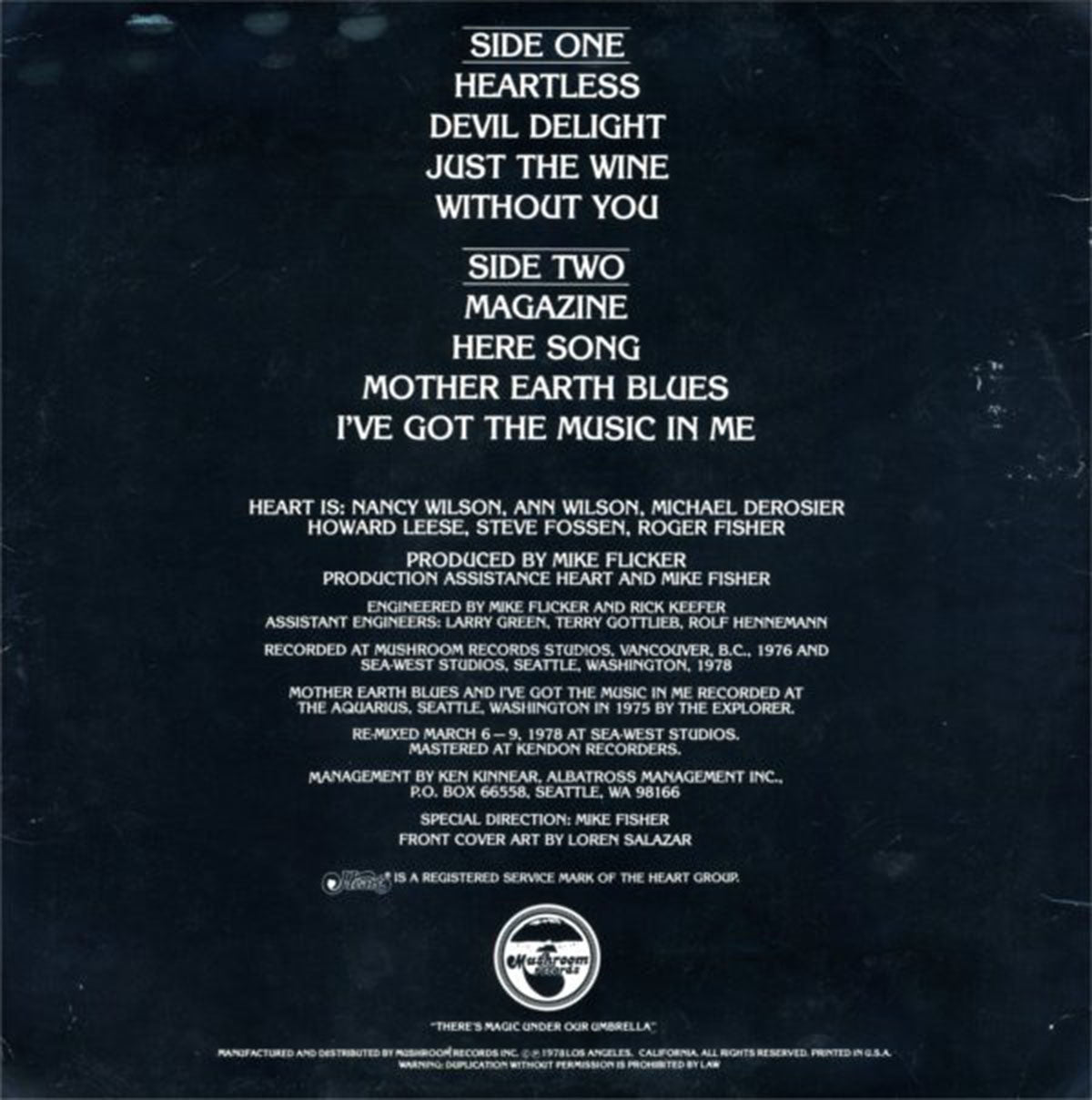 Heart ‎– Magazine - 1986 VinylPursuit.com