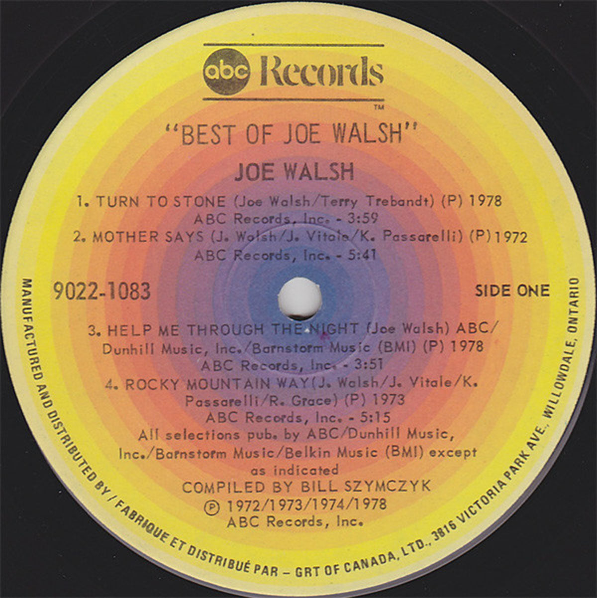 Joe Walsh ‎– The Best Of Joe Walsh - 1978