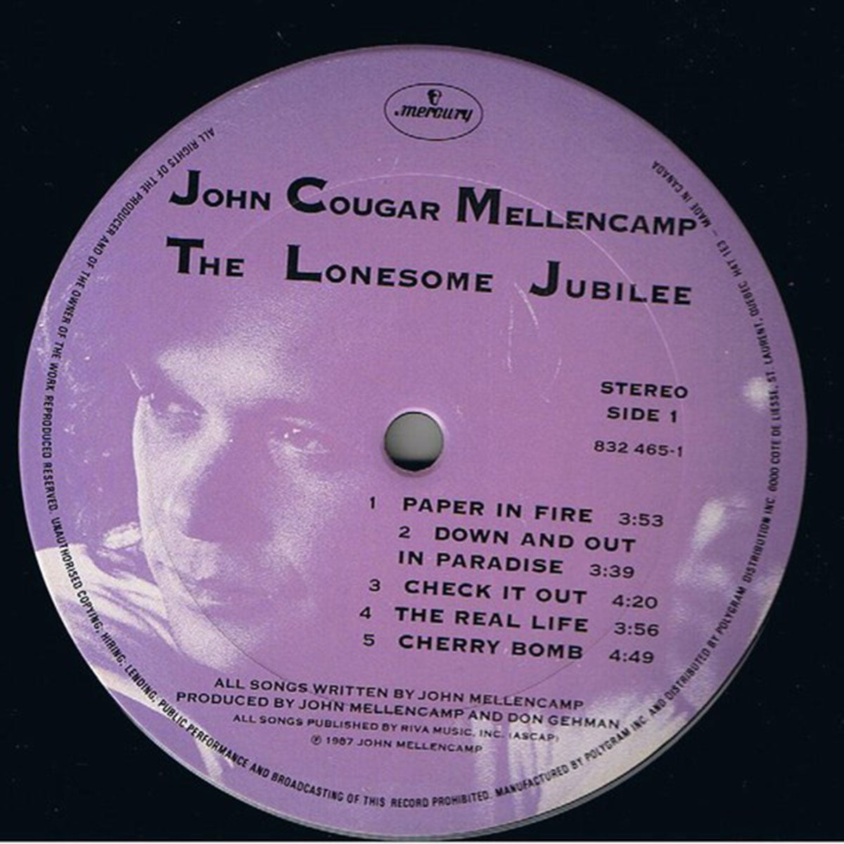 John Cougar Mellencamp ‎– The Lonesome Jubilee - 1987