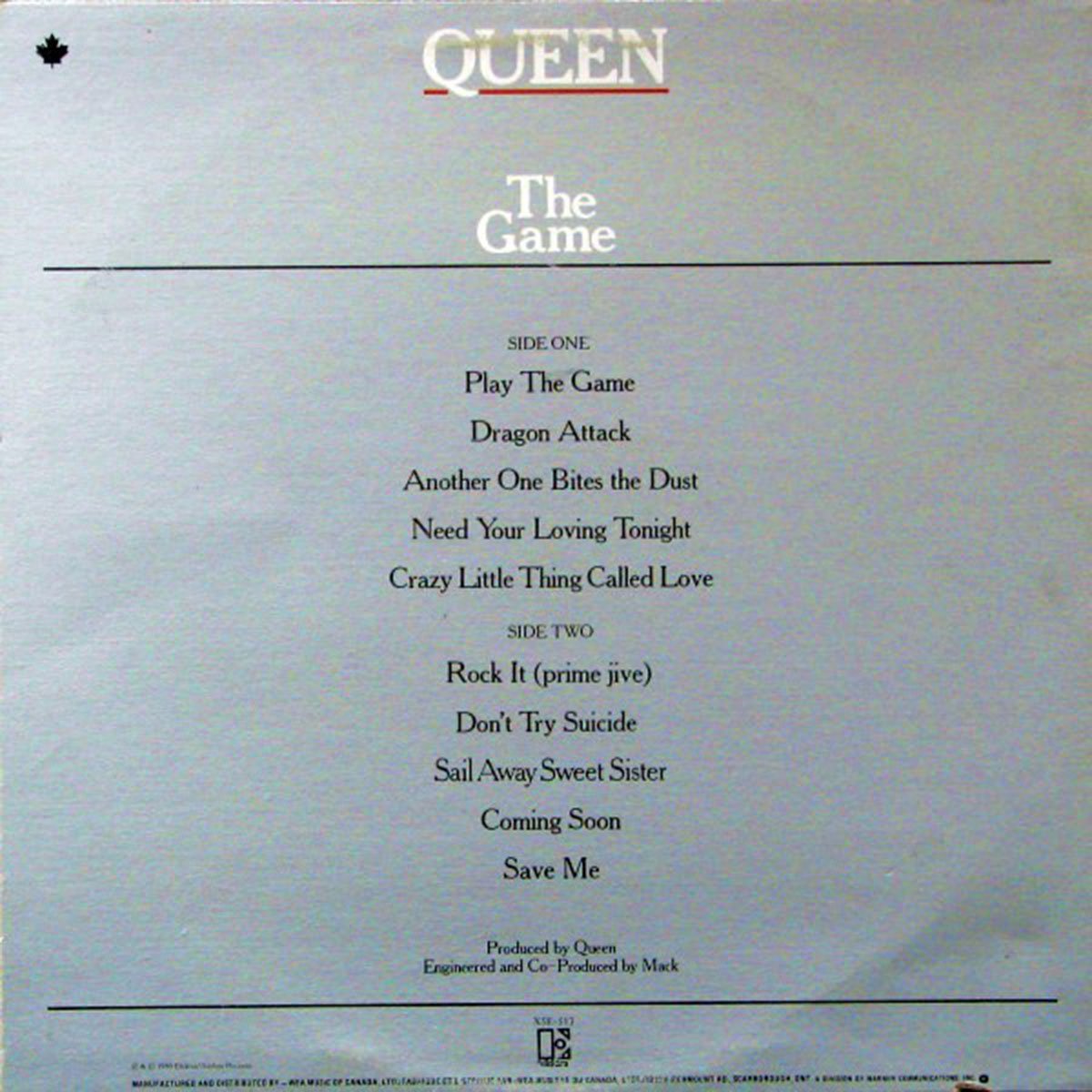 Queen ‎– The Game