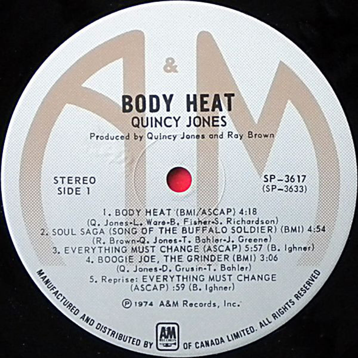 Quincy Jones ‎– Body Heat - 1974