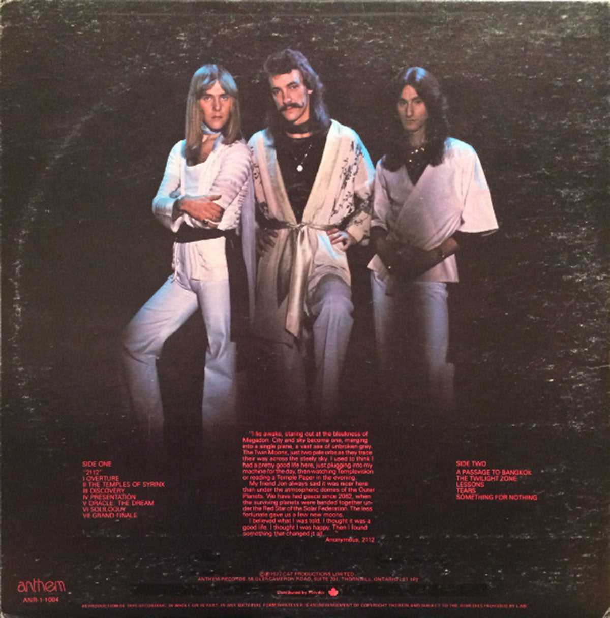 Rush ‎– 2112 - 1976 Original Pressing VinylPursuit.com