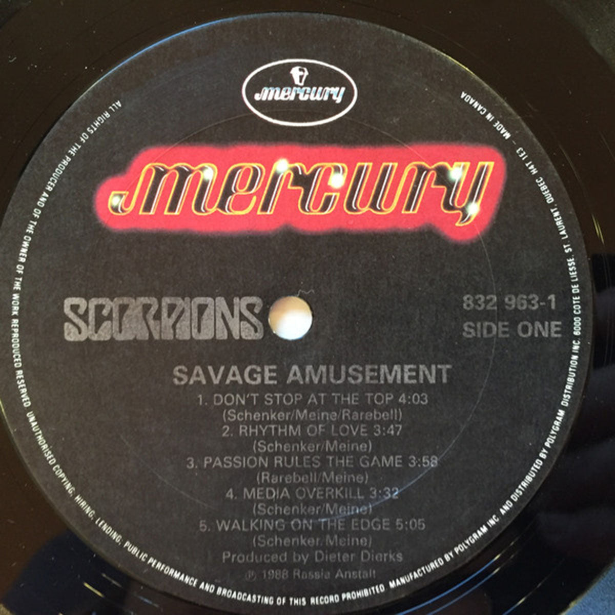 Scorpions ‎– Savage Amusement - 1988 Original