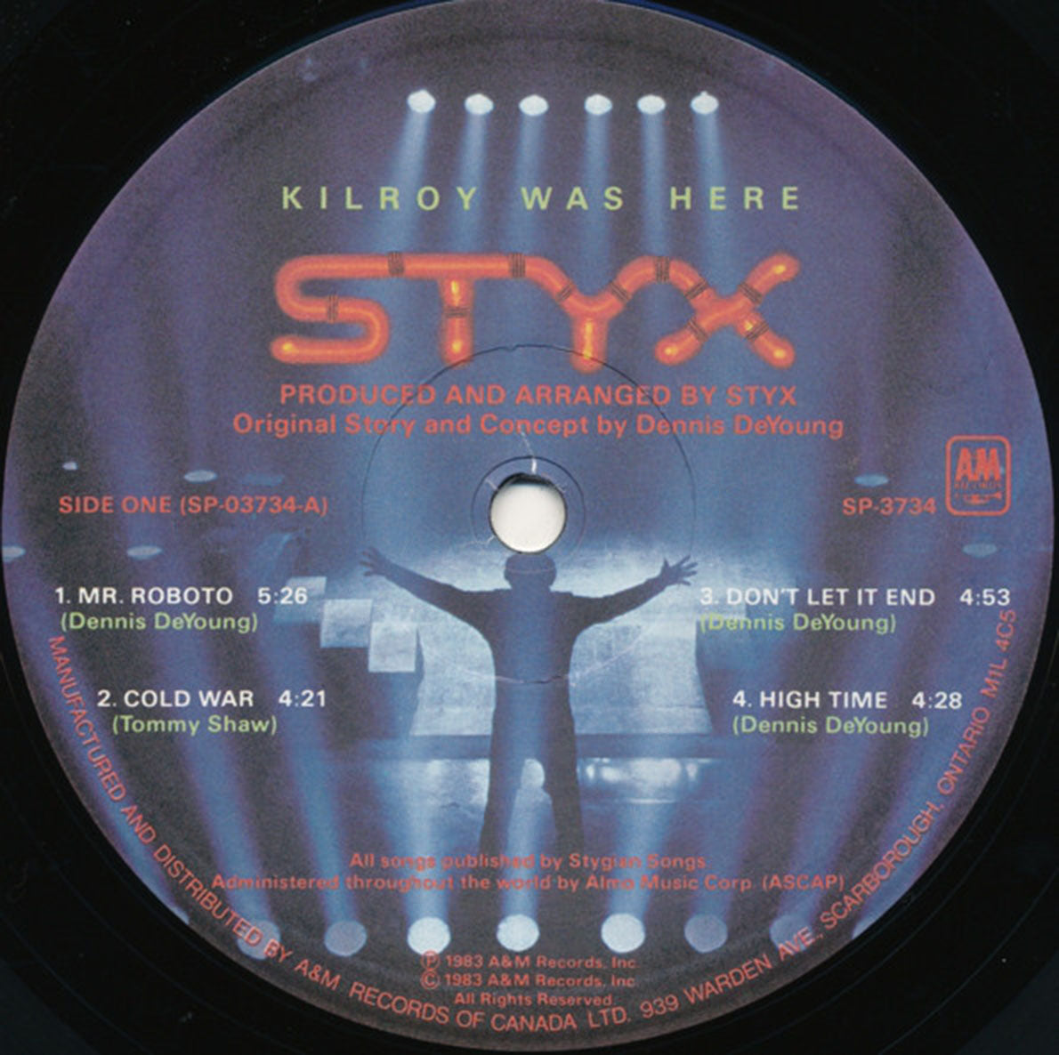Styx ‎– Kilroy Was Here  - 1983 Original!