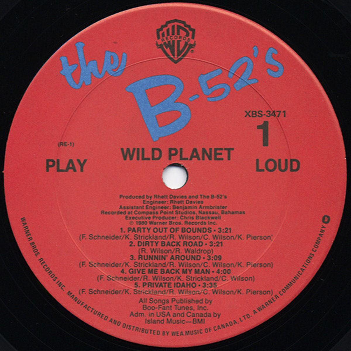 The B-52's ‎– Wild Planet - 1980 Original!