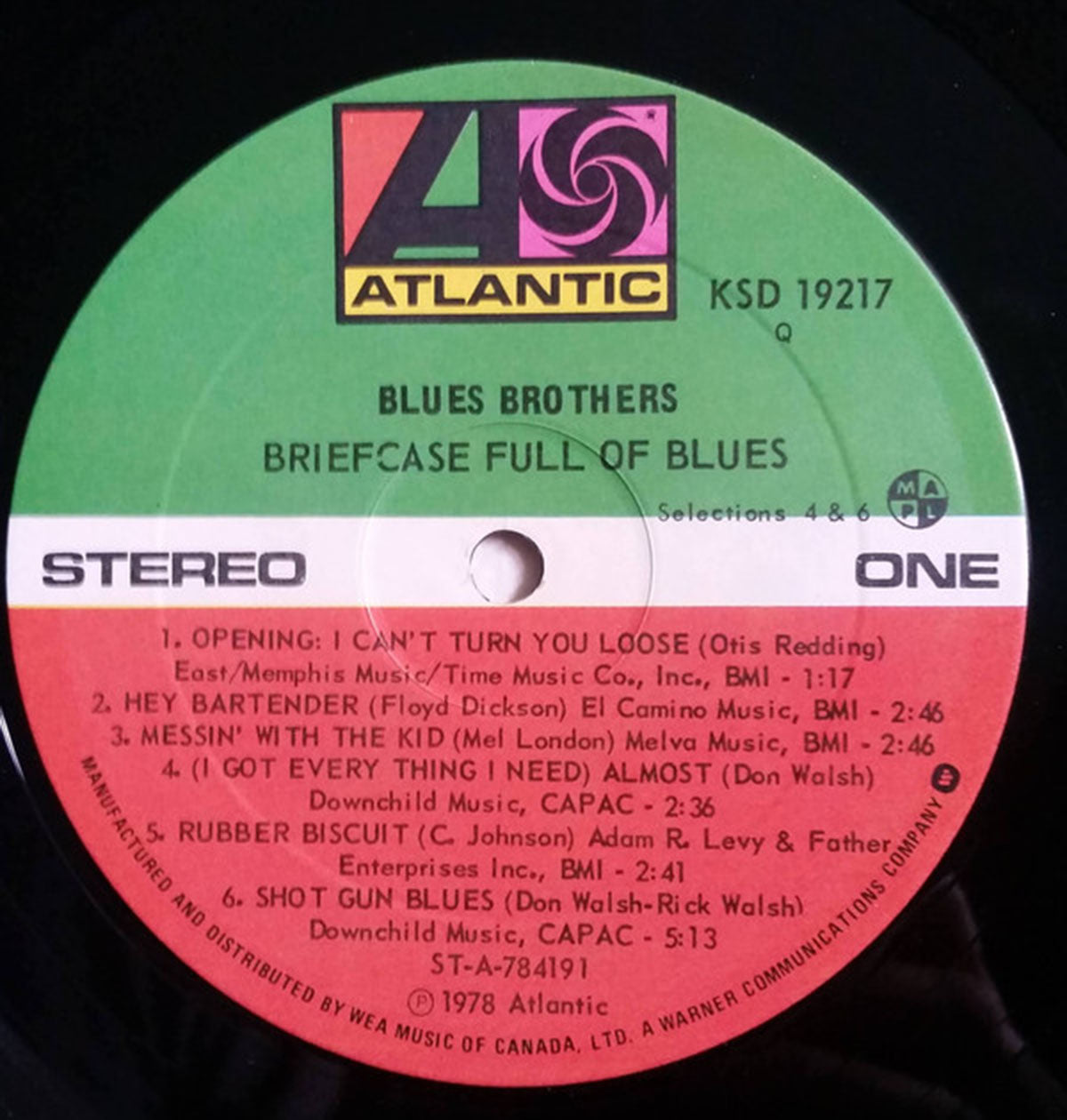 The Blues Brothers ‎ Briefcase Full Of Blues 1978 Original! Vinyl
