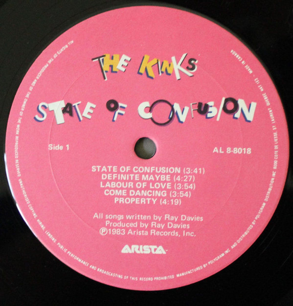 The Kinks ‎– State Of Confusion - 1983 in Shrinkwrap! VinylPursuit.com